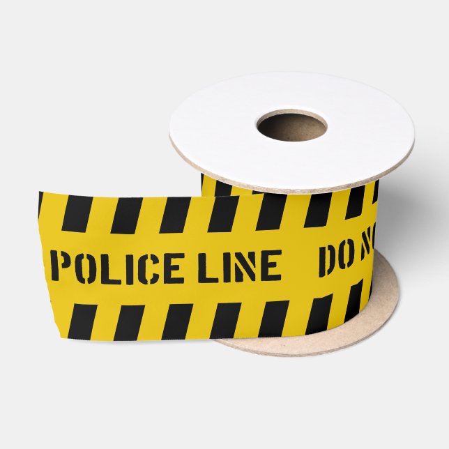 Police Line Do not Cross Murder Mystery Yellow Satin Ribbon (Spool)