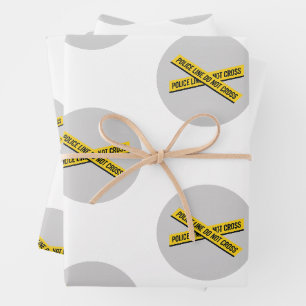 Police Line Do Not Cross Wrapping Paper Sheets