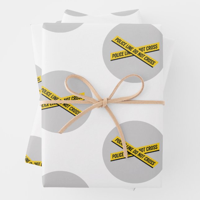 Police Line Do Not Cross Wrapping Paper Sheets (In situ)