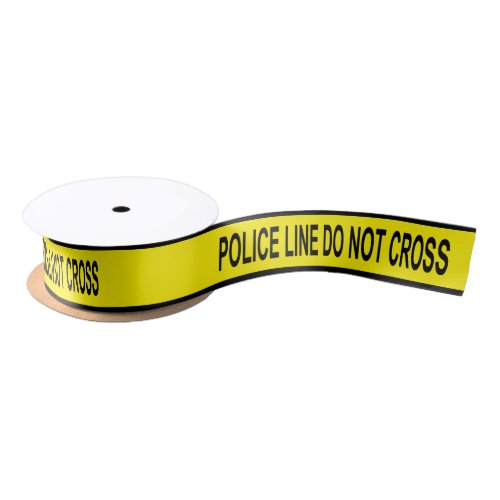 Police Line Tape Satin Ribbon