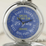 Police Long Service Award. Pocket Watch<br><div class="desc">Recognition of long service. A pocket watch with name of recipient,  number of years,  and organisation,  to personalise.</div>