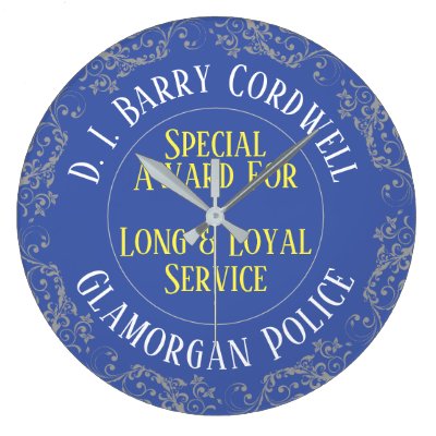 Police Loyal Service Award Large Clock