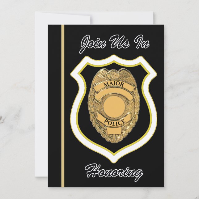 Police Major Retirement Invitation (Front)
