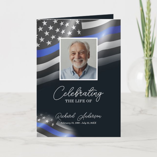 Police Memorial Bifold Funeral Program (Front)