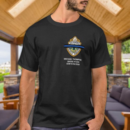 Police Memorial Custom Logo Officer Personalized T_Shirt