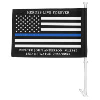 Thin Blue Line Police Cops American Flag Seat Cushion