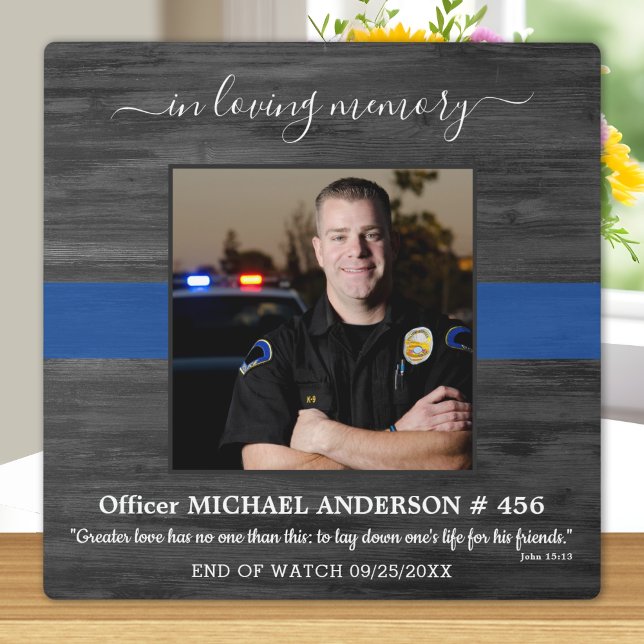 Police Memorial Law Enforcement In Loving Memory   Plaque (Creator Uploaded)