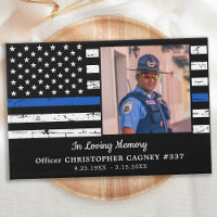 Police Memorial Photo Thin Blue Line Funeral