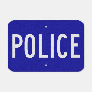 Police Metal Sign