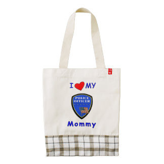 Police Mom Love Zazzle HEART Tote Bag