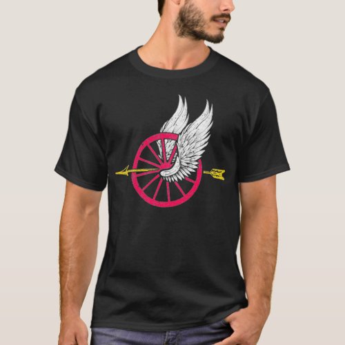 Police Motor Unit Wings Wheel and Arrow for Motor  T_Shirt
