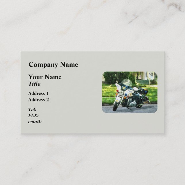 Police Motorcycle Business Card (Front)