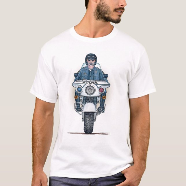 Police Motorcycle Ladies T-Shirt (Front)