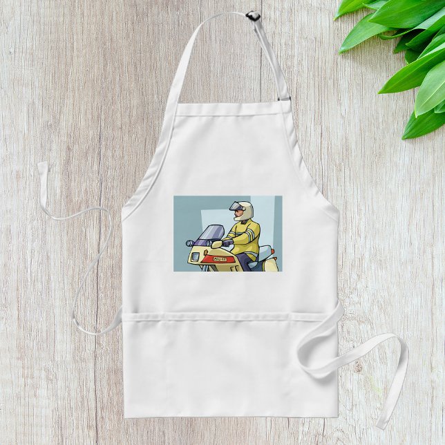 Police Motorcycle Officer Law Enforcement Adult Apron (Creator Uploaded)