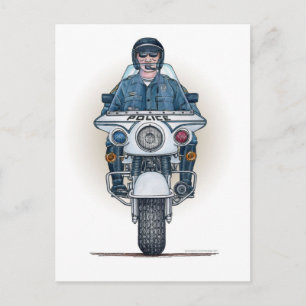 Police Motorcycle Postcard