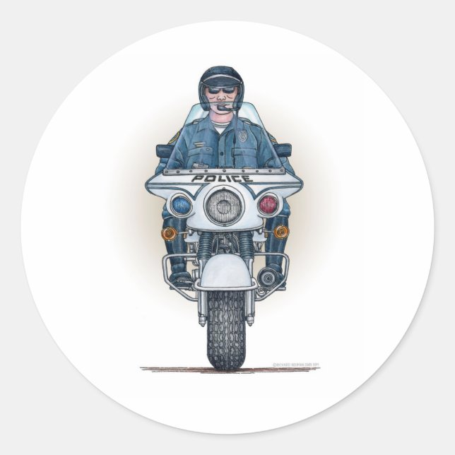 Police Motorcycle Sticker (Front)