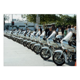 Police motorcycles cards