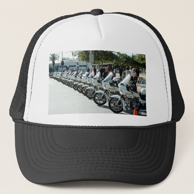 Police motorcycles trucker hat (Front)