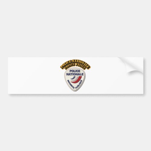 Police Nationale France Police with Text Bumper Sticker