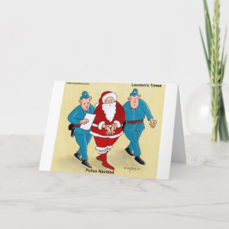 Police Navidad Funny Christmas Gifts & Tees Holiday Card