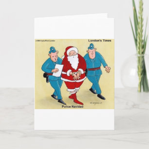 Police Navidad Funny Christmas Gifts & Tees Holiday Card