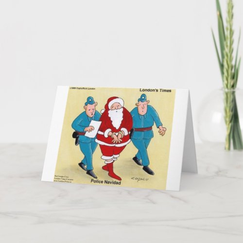 Police Navidad Funny Christmas Santa Gifts  Cards