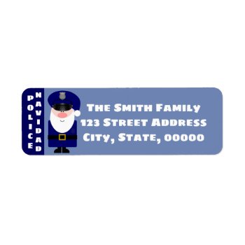 Police Navidad Label by ThinBlueLineDesign at Zazzle