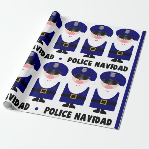 Police Navidad Wrapping Paper