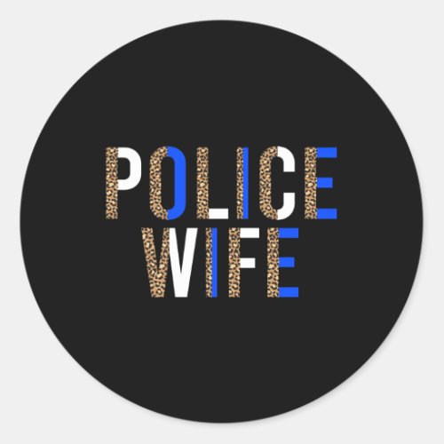Police Of A Police Officer Leopard Cop Classic Round Sticker