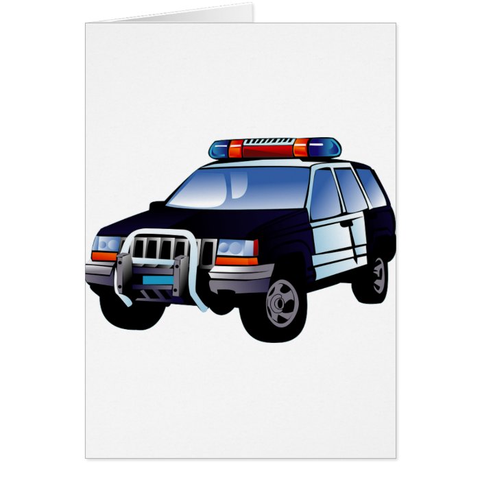 Police Office Design Car Digital Art Destiny Greeting Cards