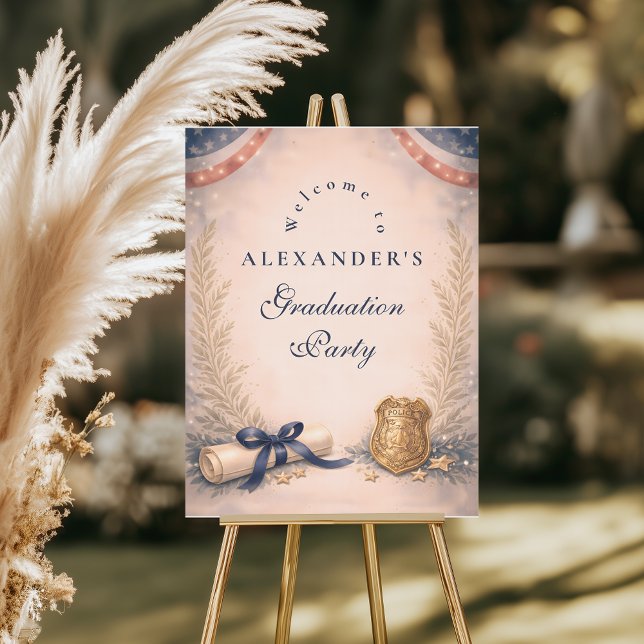 Police Officer Academy Milestone Graduation Foam Board (Creator Uploaded)