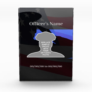 Police Officer Acrylic Memorial Plaque