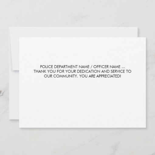 Police Officer American Flag Heart Law Enforcement Thank You Card Zazzle