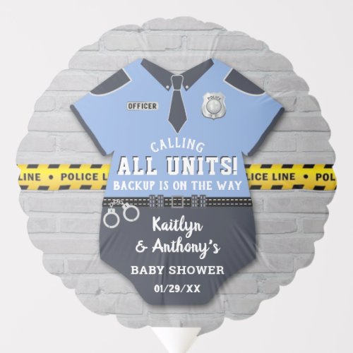 Police Officer Baby Shower Balloon