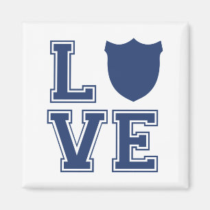 Police Officer Badge - L O V E Magnet