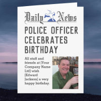 Police Officer Birthday Card to Personalise