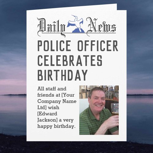 Police Officer Birthday Card to Personalise