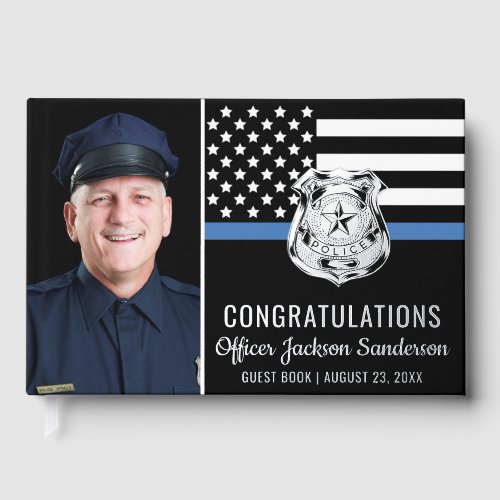 Police Officer Blue Line Photo Retirement Party