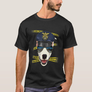 Police Officer Bull Terrier PD Cop Crime Scene K9 T-Shirt