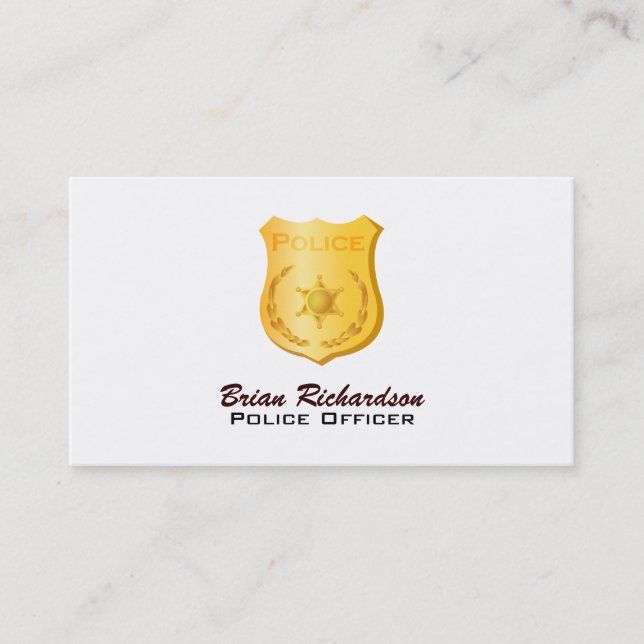 Police Officer Business Cards (Front)