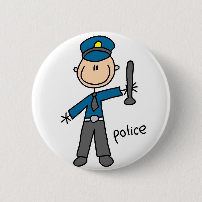 Police Officer Button (Front)