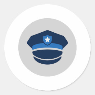 Police Officer Cap Sticker