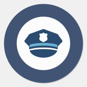Police Officer Cap Sticker