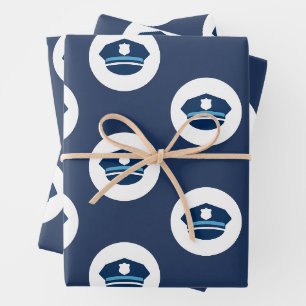 Police Officer Cap Wrapping Paper Sheets