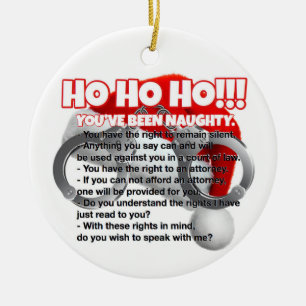 Police Officer Christmas gift Ceramic Ornament