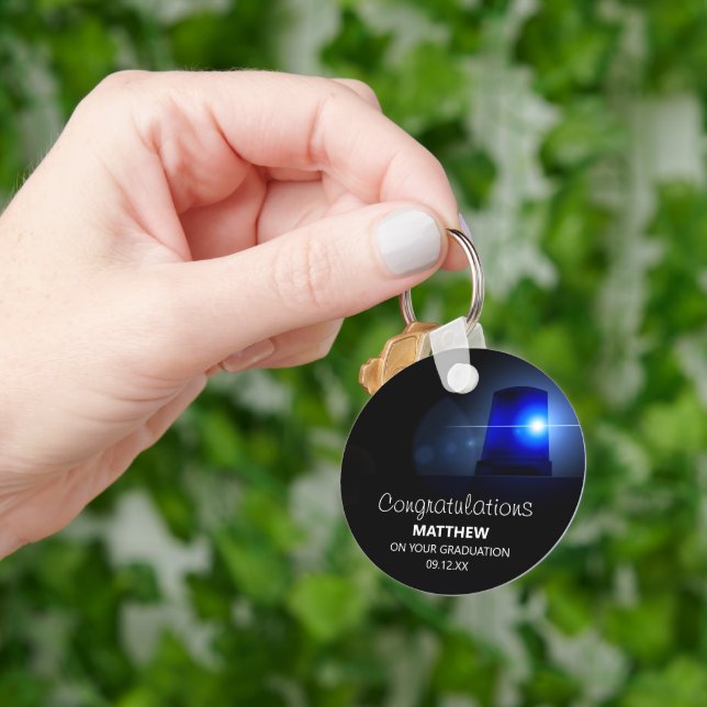 Police Officer Congratulations Keychain (Hand)