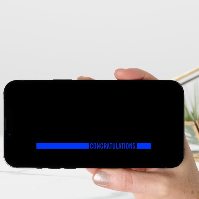 Police Officer Congratulations Thin Blue Line Card (Front Digital)