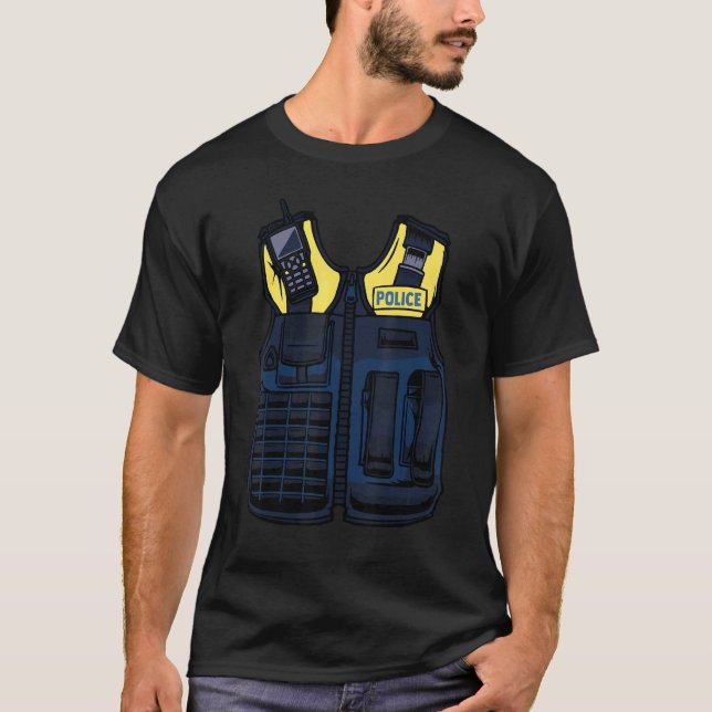 Police Officer Costume Traffic Police Detective T-Shirt (Front)