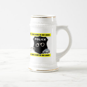 Police Officer Crime Scene Beer Stein