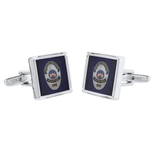 Police Officer Cufflinks (Angled)